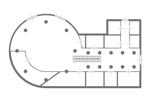 Plan maison ronde — Image vectorielle