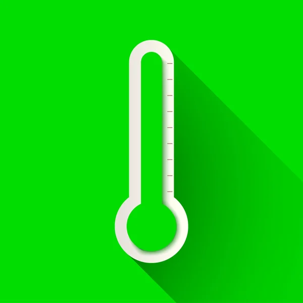 Termómetro en verde — Vector de stock