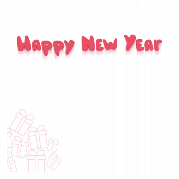 Happy new year text with realistic shadow — Stock Vector