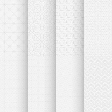 beyaz renk klasik geometrik dikişsiz desenler