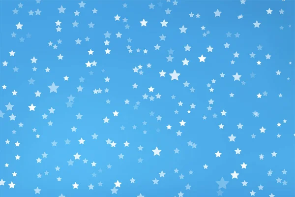 Estrelas de cor branca com tons em azul — Vetor de Stock