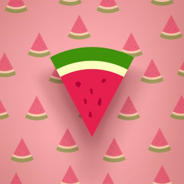 Gölgeli karpuz parçası