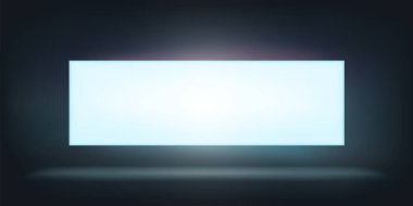 Arkadaki beyaz renkli açık renk kutu.