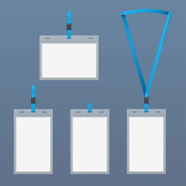 Transparente Plastikkarten-Vorlagen im Set — Stockvektor