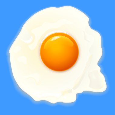 Mavi üzerinde yumurta