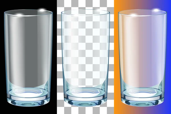 Glas op verschillende achtergronden — Stockvector