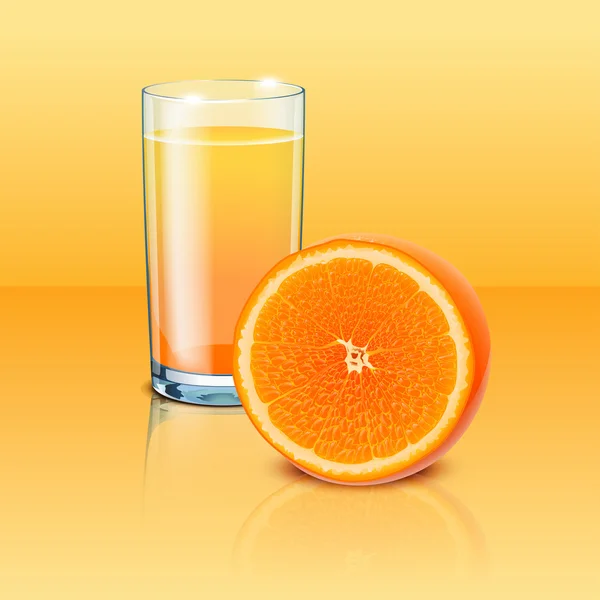 Plein verre orange — Image vectorielle