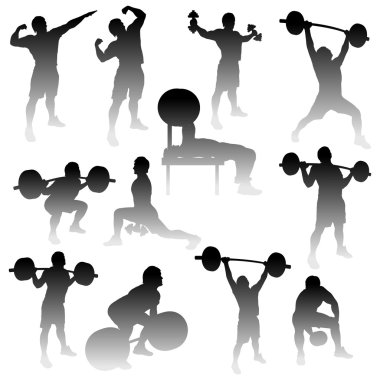 Karanlık gradyan ile sporcular