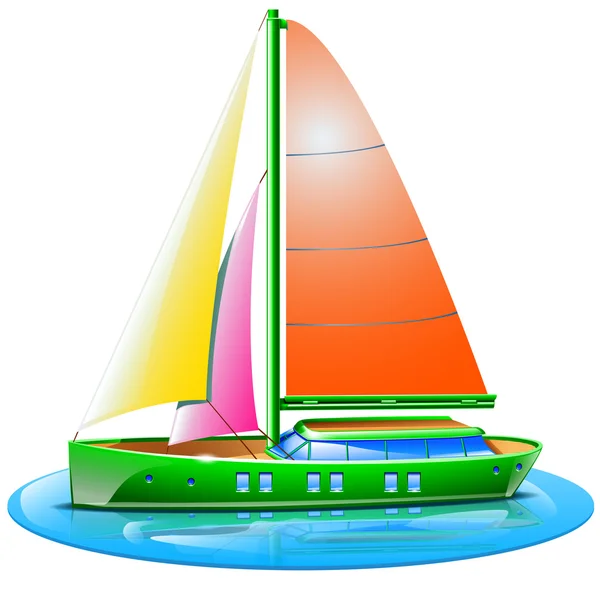 Sailboat — Stock Vector