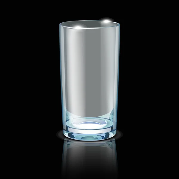 Glas på svart — Stock vektor