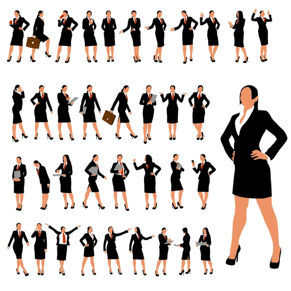 Mujer de negocios conjunto 2 — Vector de stock