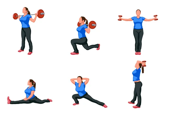 Work out set — Stock Vector