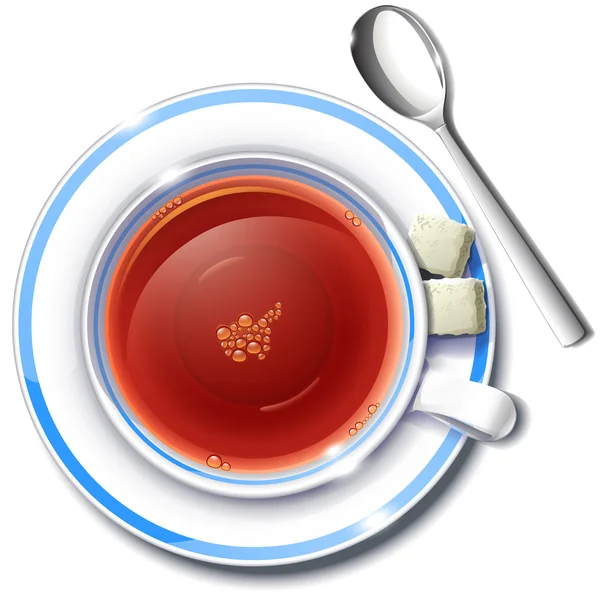 Taza de té — Vector de stock