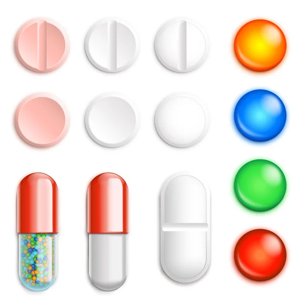 Set pills — Stock Vector