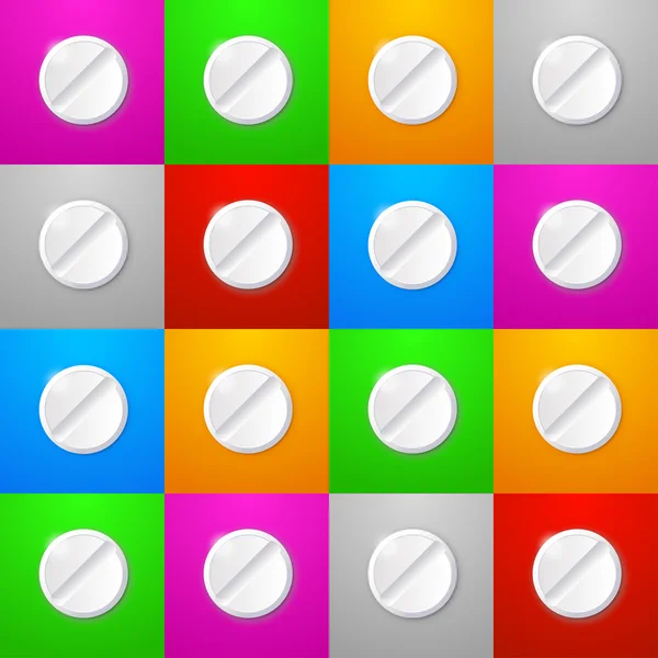 Pill on different 5 — Stock Vector