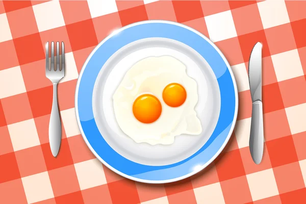 早餐鸡蛋 — 图库矢量图片