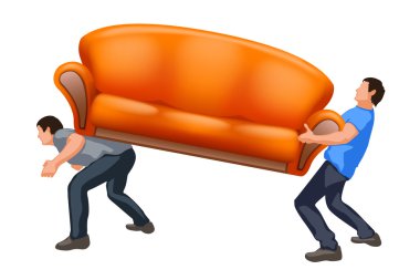sofa8 taşıyan iki adam