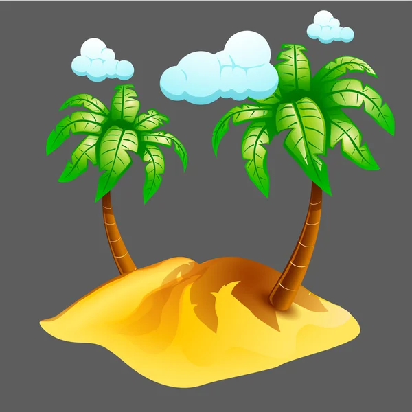 Isolated island — Stock Vector