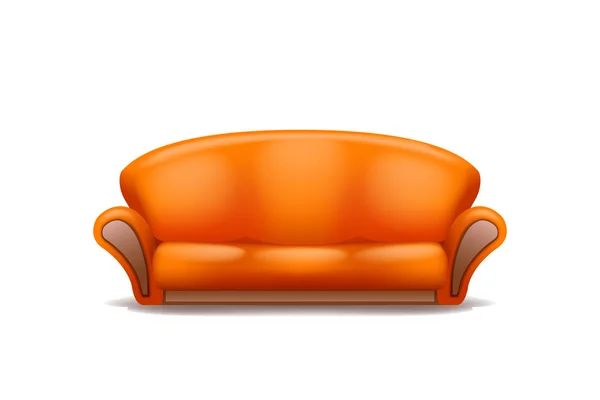 Oranje sofa — Stockvector