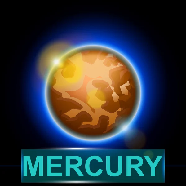 Planet merkury — Stock Vector