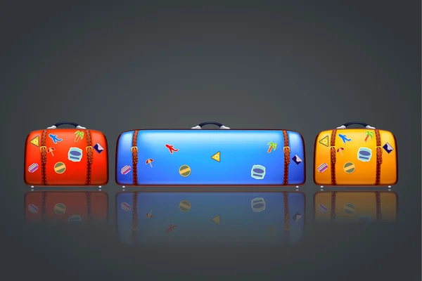 Trop grande valise — Image vectorielle