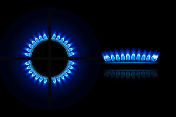 Alev ile gas7 — Stok Vektör