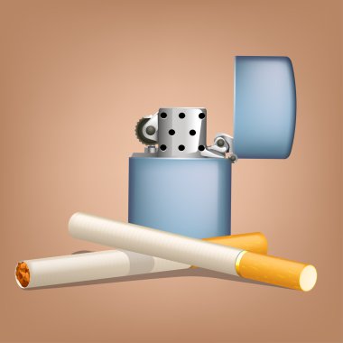 Sigara içmeyi zippo ile