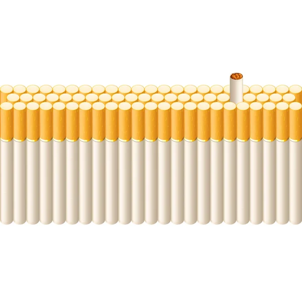 Röka linje av cigarettes2 — Stock vektor