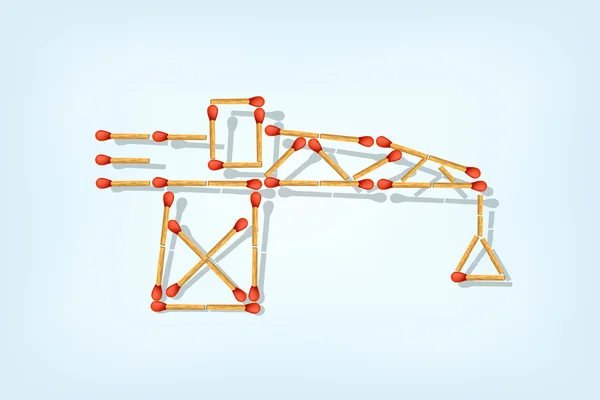 Спички бизнес-кран — стоковый вектор