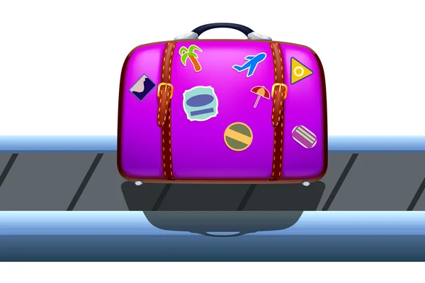 Three suitcases with wheels — Stock Vector