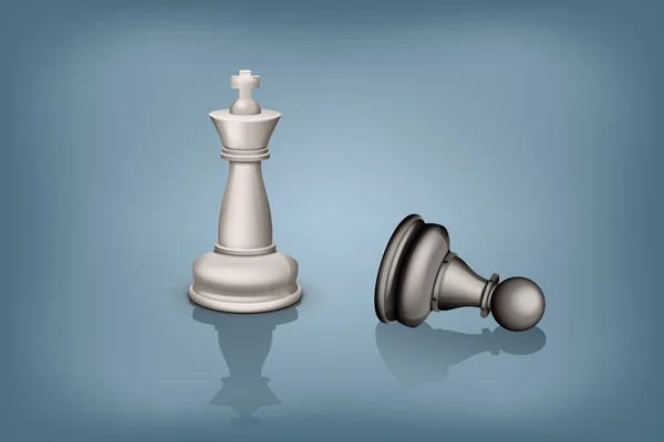 Jeu d'échecs roi pion — Image vectorielle