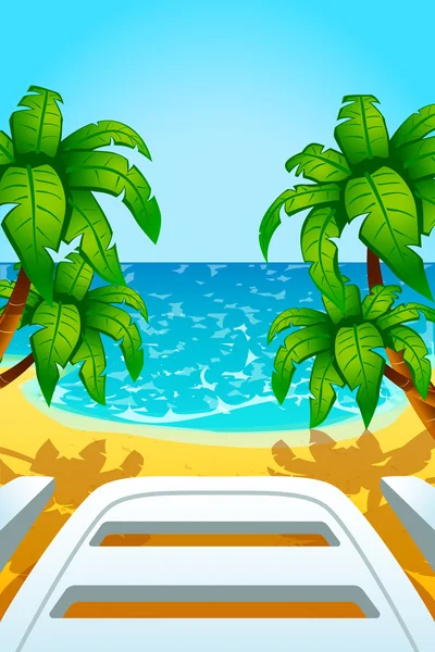 Vertical beach — Stock Vector