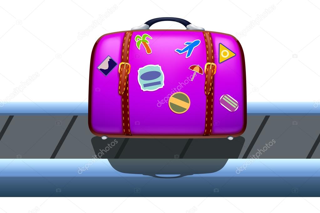 Three suitcases with wheels Stock Vector by ©IfH85 76583005