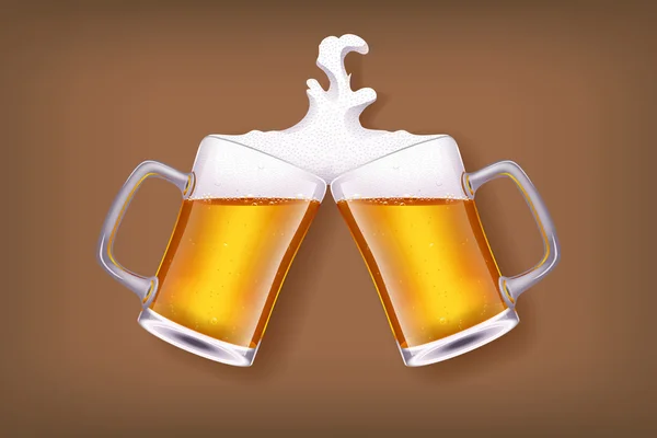 啤酒杯 — 图库矢量图片
