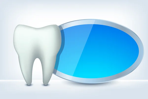 Zahn und Etikett — Stockvektor