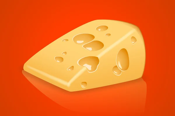 Piece cheese — Stock Vector