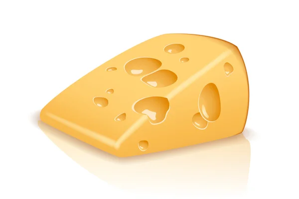 Piece cheese — Stock Vector