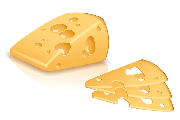 조각 치즈 — 스톡 벡터