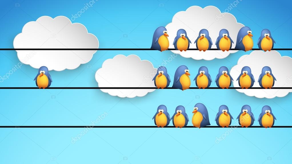 birds on wire