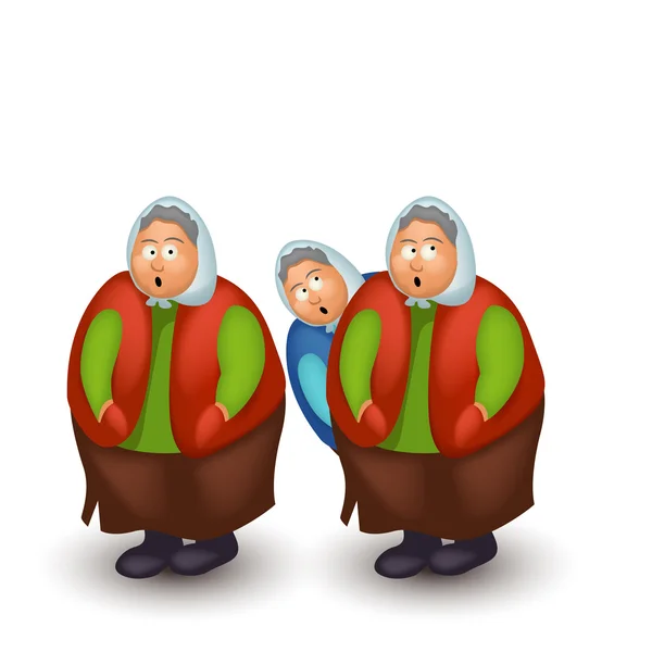 Picture of funny granny — Stock Vector