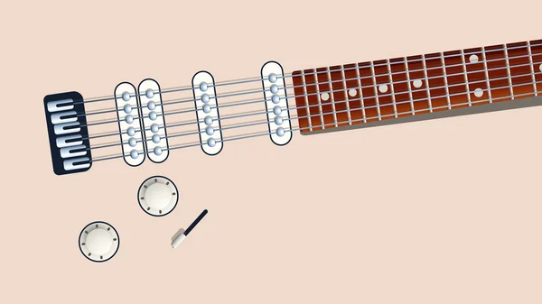 Guitarra espalda electro — Archivo Imágenes Vectoriales