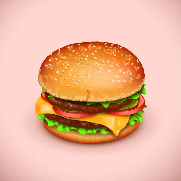 Фотография гамбургера — стоковый вектор