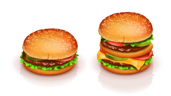 Фотография гамбургера — стоковый вектор