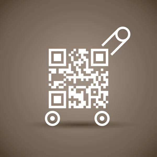 Picture of cart qr — Stock Vector