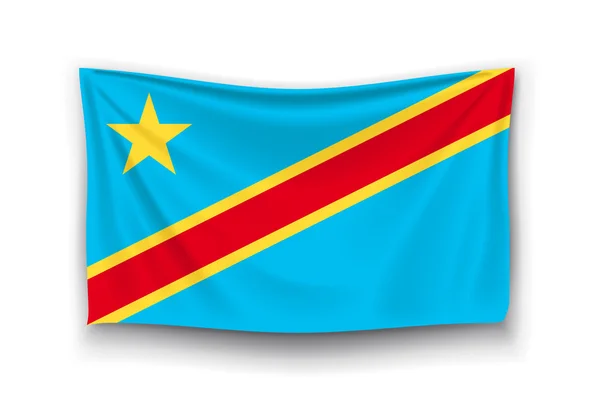 Vlajka Konga — Stockový vektor