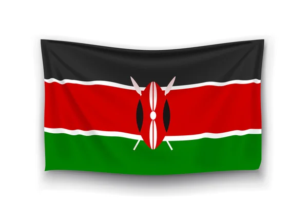Bandiera del Kenya — Vettoriale Stock