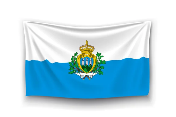 Flagge von San Marino — Stockvektor