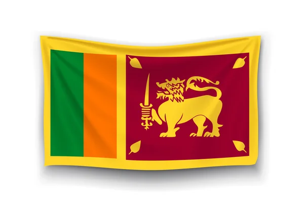 Flagge von sri lanka — Stockvektor