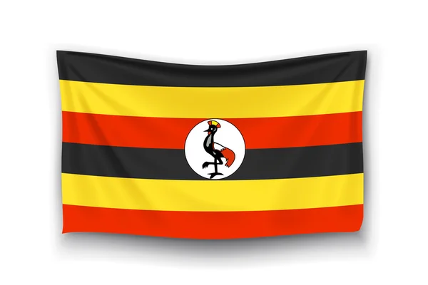 Flag of uganda — Stock Vector