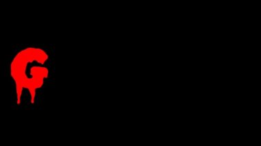 Elveda kırmızı kan damlatma stiliyle yazma